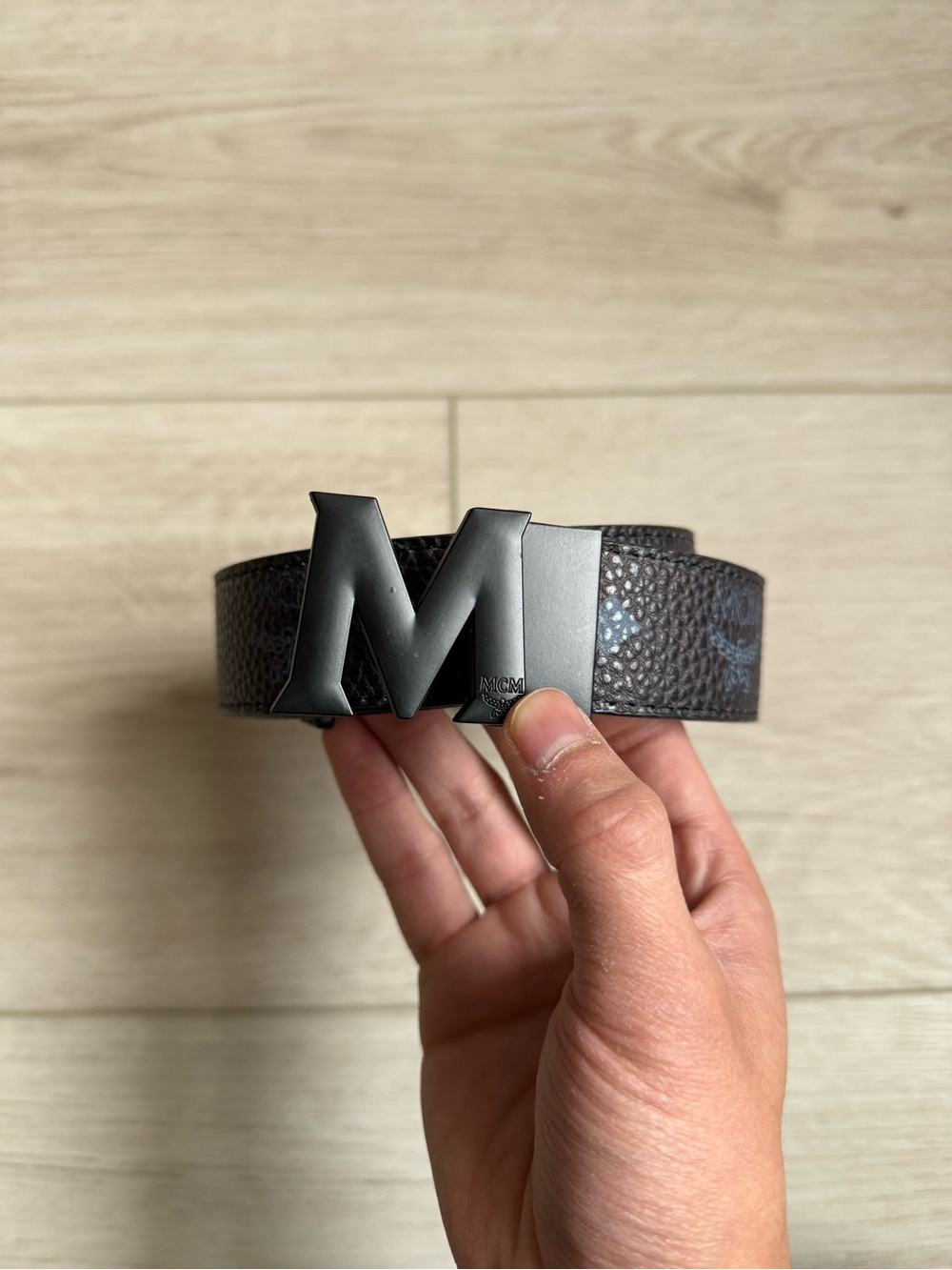 Dark Monogram MC Belt Y2K